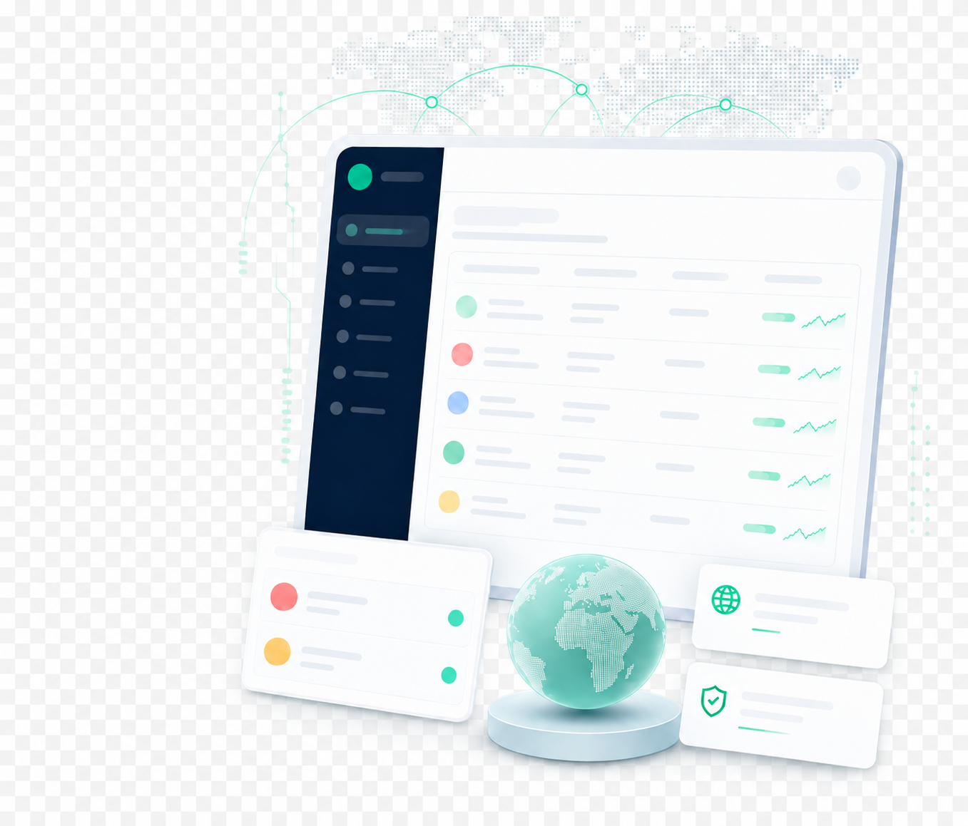Crypto multi-currency dashboard visual